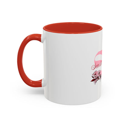 Sensitive Gangsta Pink Floral Accent Coffee Mug — 11/15oz