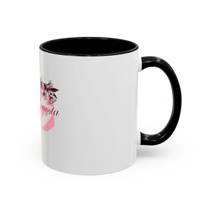 Sensitive Gangsta Pink Floral Accent Coffee Mug — 11/15oz
