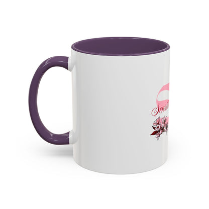 Sensitive Gangsta Pink Floral Accent Coffee Mug — 11/15oz