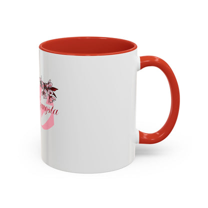 Sensitive Gangsta Pink Floral Accent Coffee Mug — 11/15oz
