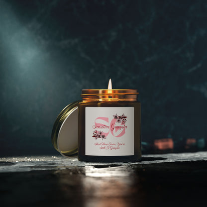 Coconut Apricot Scented Candle — 4oz & 9oz Soy Wax Jar (Sensitive Gangsta Label)