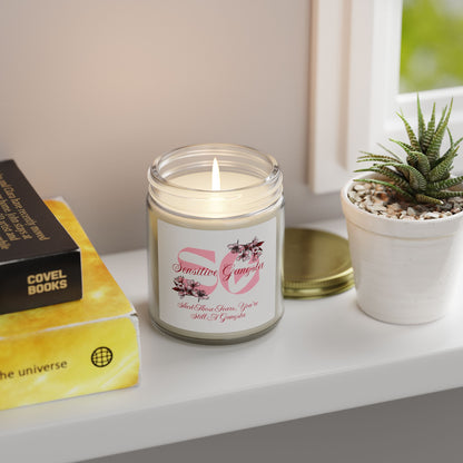 Coconut Apricot Scented Candle — 4oz & 9oz Soy Wax Jar (Sensitive Gangsta Label)