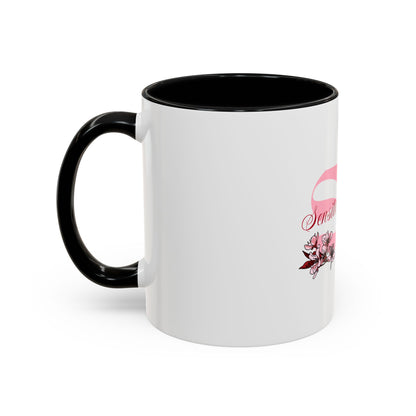 Sensitive Gangsta Pink Floral Accent Coffee Mug — 11/15oz
