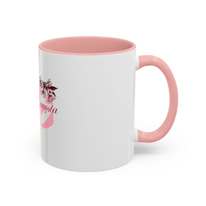 Sensitive Gangsta Pink Floral Accent Coffee Mug — 11/15oz