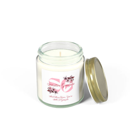 Coconut Apricot Scented Candle — 4oz & 9oz Soy Wax Jar (Sensitive Gangsta Label)
