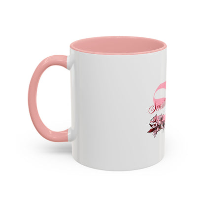 Sensitive Gangsta Pink Floral Accent Coffee Mug — 11/15oz